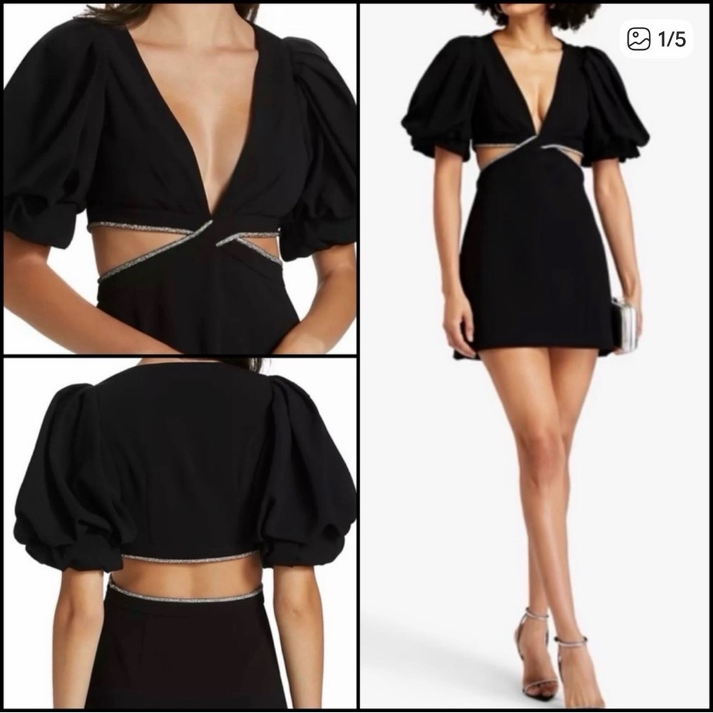 A.L.C HAZEL CUT OUT PUFF SLEEVE MINI DRESS